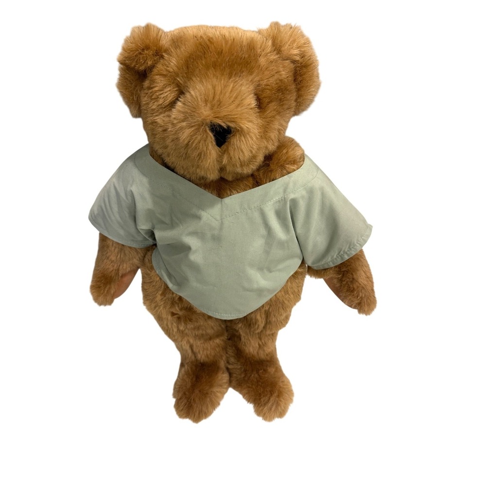 Vermont Teddy Bear Doctor‎ Nurse Brown Plush Scrub Top Medical Get Well Gift